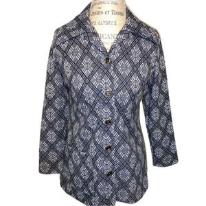 EUC Vintage 60’s Mod Mr. K Blazer Coat Jacket Diamond Pattern Jacquard  Size M